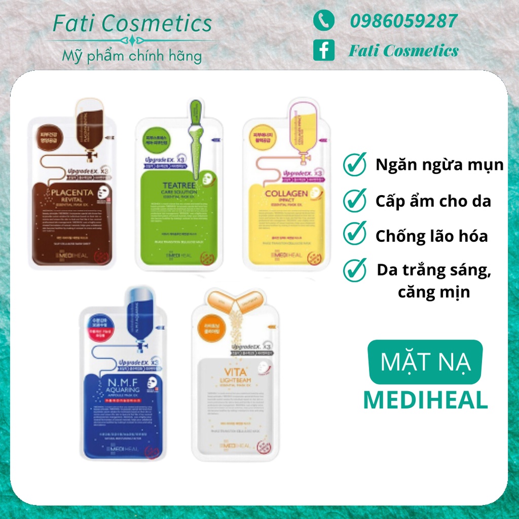 Mediheal mask miếng mặt nạ mediheal esential mẫu mới 2019