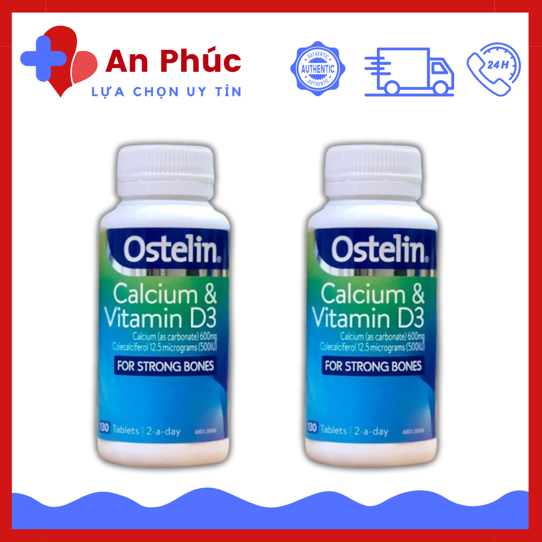 Ostelin Vitamin D3 Canxi, Ostelin Calcium &amp; Vitamin D3 cho bà bầu và mẹ sau sinh 130 viên, Canxi Ostelin bà bầu
