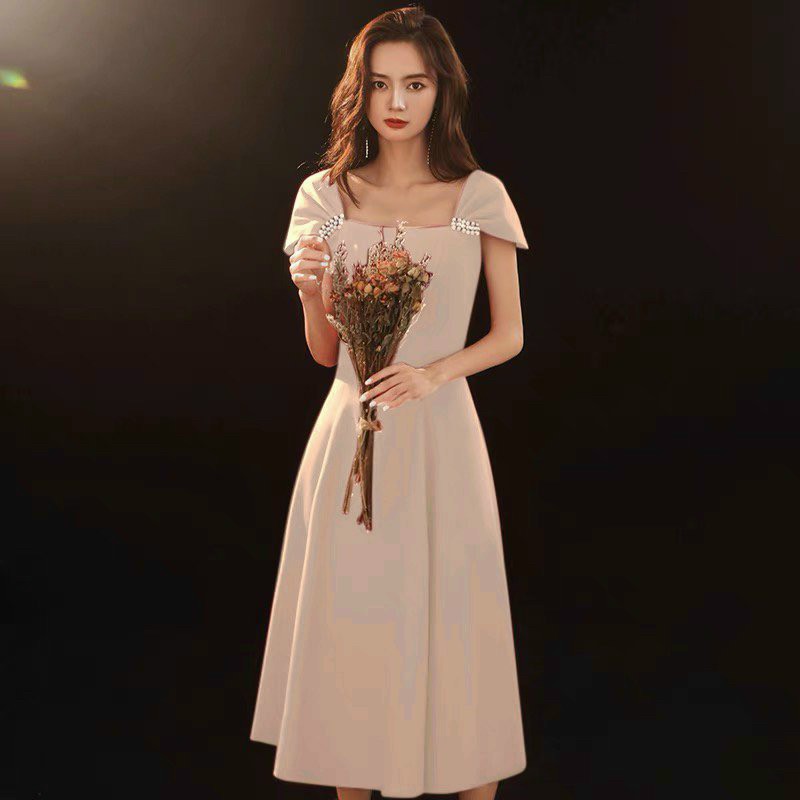 [HCM][ĐẦM MỚI 2021] Đầm dạo phố đầm dự tiệc chất liệu umi đính đá kiểu dáng sang trọng dễ thương 80002 - H AZACI VN