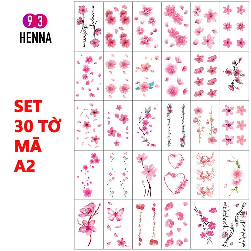 80 hình xăm hoa lá cho nữ set a2