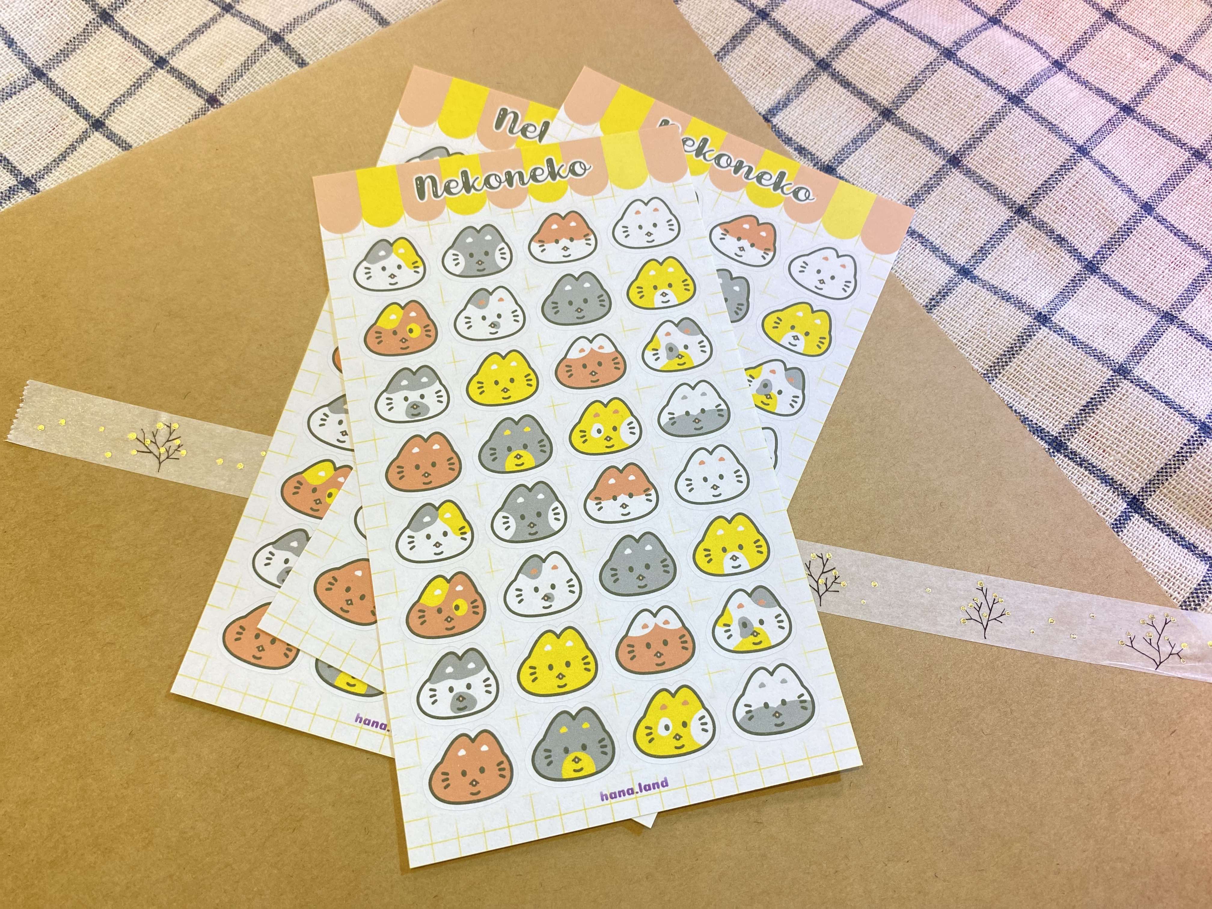 Sticker decal trang trí mèo méo Nekoneko _ hanaland