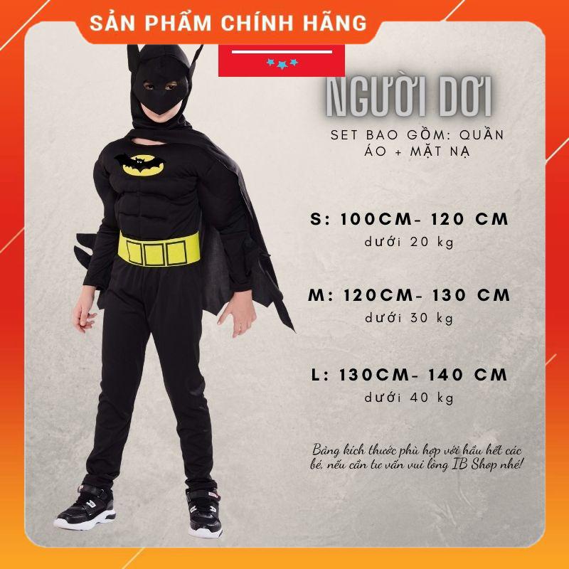 Trang phục hóa trang Batman Người Dơi Cho trẻ em