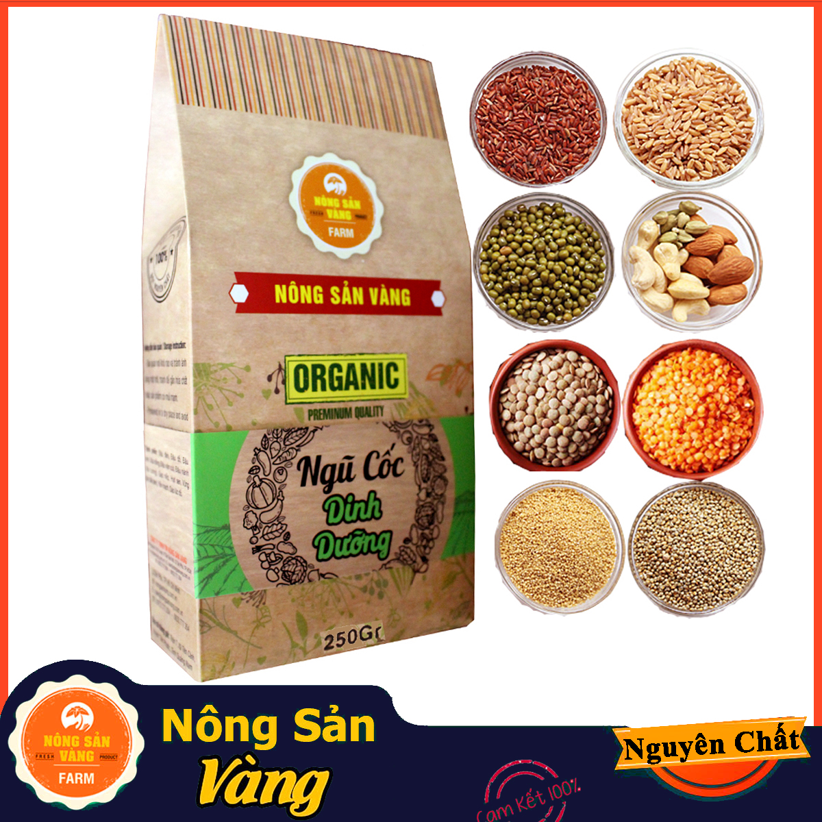 [HCM]Bột Ngũ Cốc tăng cân tăng cơ tập Gym 1Kg (Nông Sản Vàng)