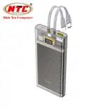 Pin dự phòng Hoco J104 10000mAh QC3.0 22.5W, PD TypeC 20W, Kèm 2 cáp sạc (Xám) - Nhat Tin Authorised Store