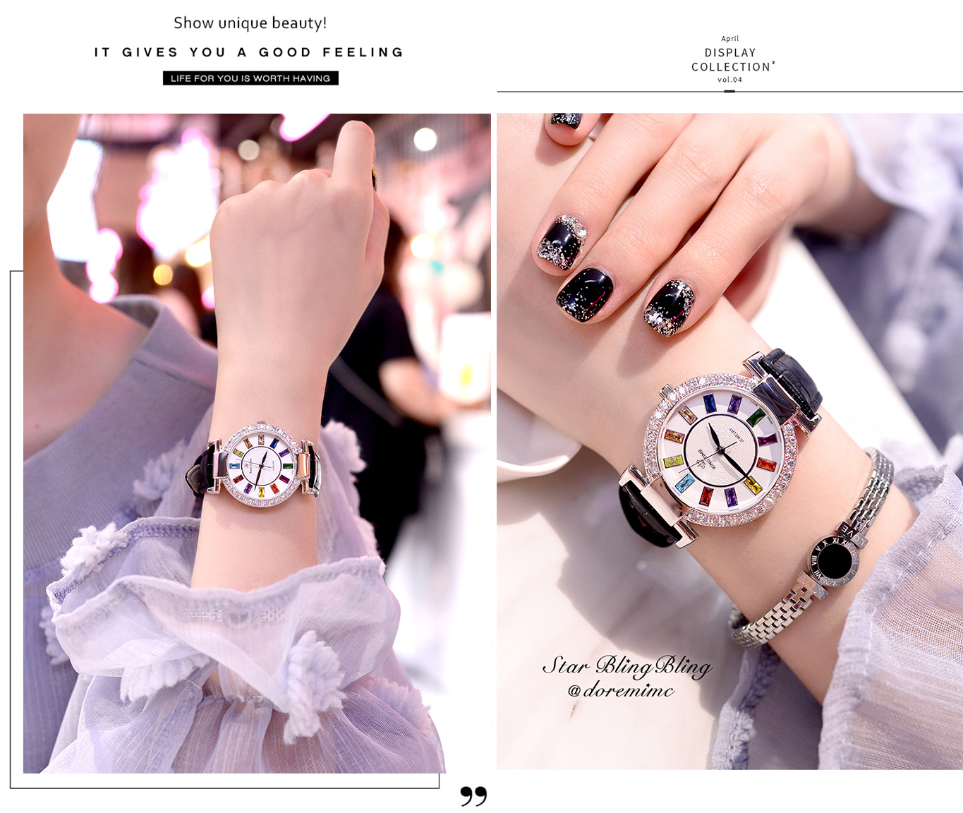 Đồng hồ nữ KING TIME Đính Đá Ruby Rainbow - Mặt to nổi bật, , Đồng hồ nữ hàn quốc, Đồng hồ nữ thời trang, Đồng hồ nữ chống nước, Đồng hồ nữ đẹp, Đồng hồ nữ thể thao 10