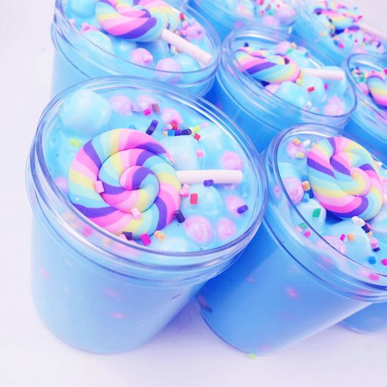 Slime vùng đất kẹo ngọt - slime basic trang trí charm que kẹo - slime handmade an toàn cho bé - slime sáng tạo