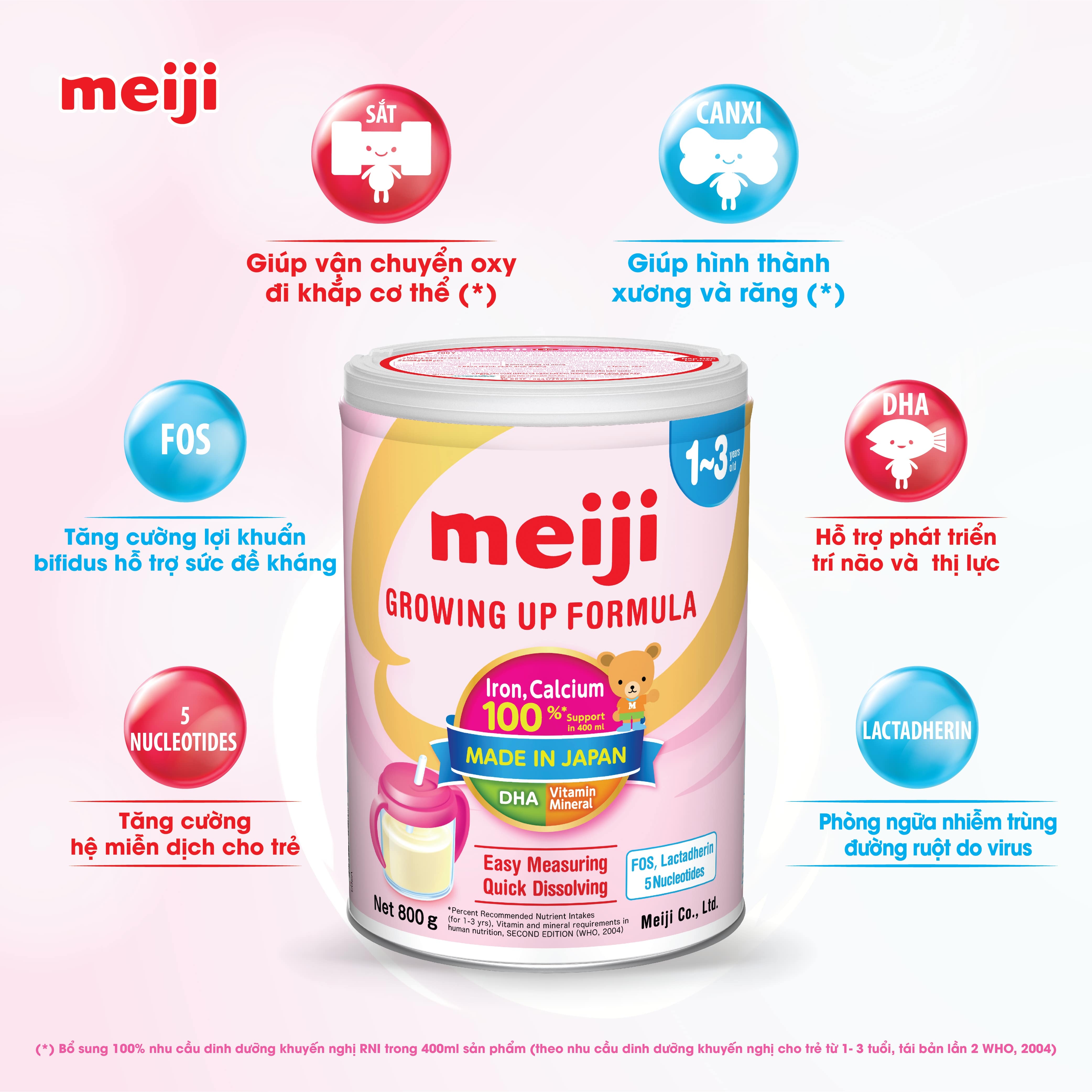 Sữa Meiji Growing up Formula 800g 12-36 tháng 1-3 tuổi