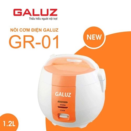 Nồi cơm điện galuz gr-01 dung tích 1.2l - bảo hành chính hãng 12 tháng