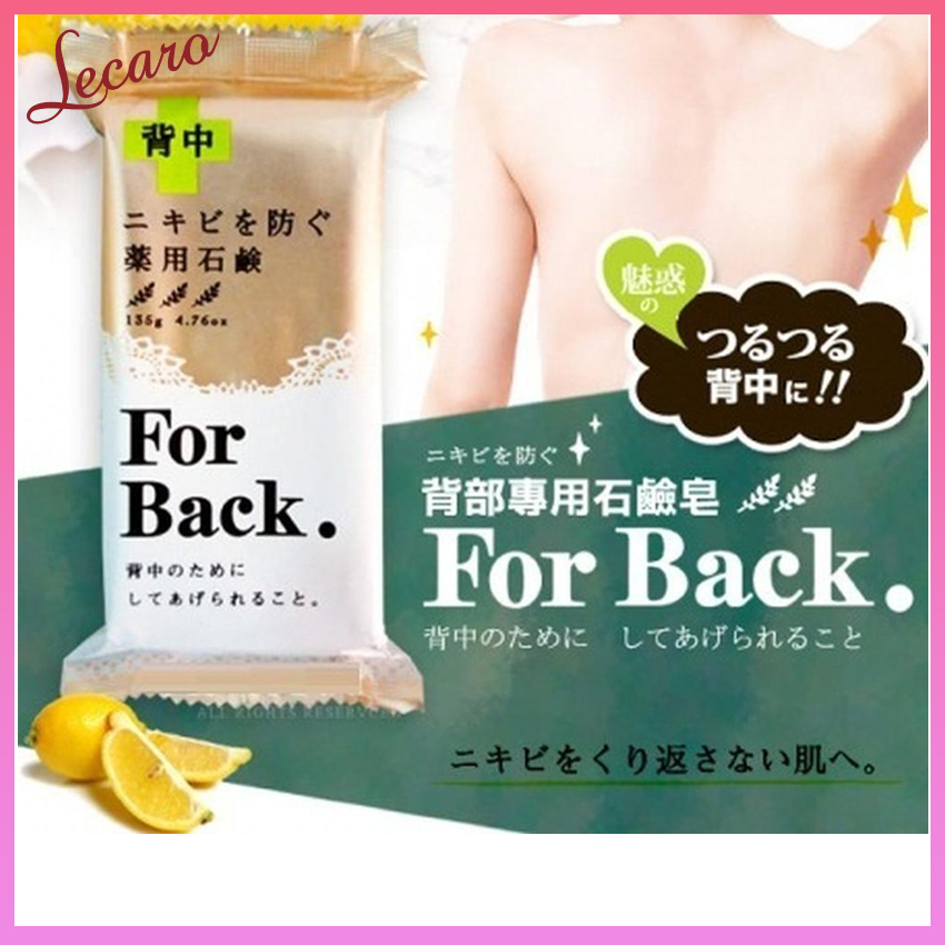 [HCM][CHÍNH HÃNG NHẬT BẢN] Xà Phòng Tắm Giảm Mụn Lưng For Back Pelican Xà Bông Tắm Giảm Mụn Se Khít Lỗ Chân Lông Dùng Như Xà Phòng Tắm Giảm Thâm Mông Thâm Đầu Gối Lưng LECARO