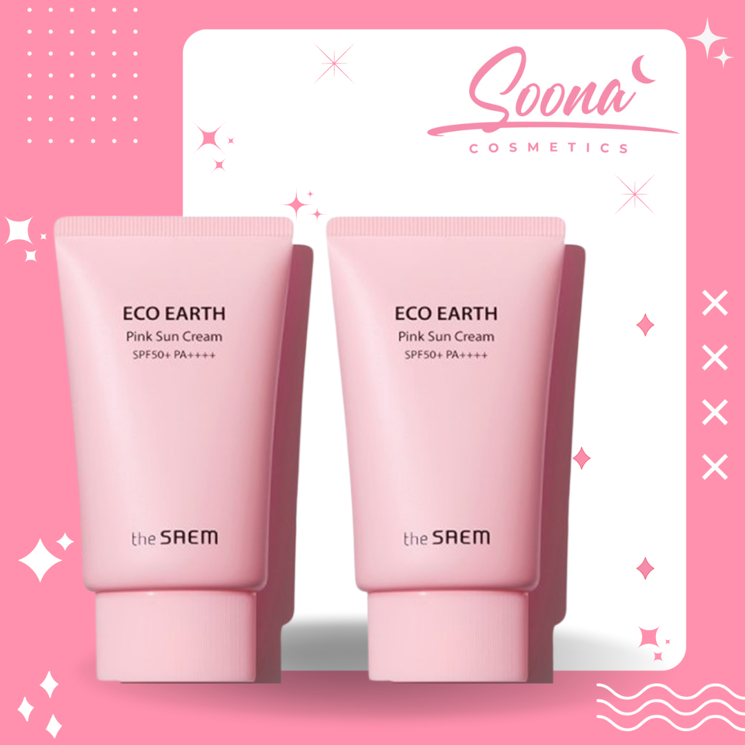 Kem chống nắng The Saem - Kem chống nắng The Seam Eco Earth Pink Sun Cream 50g