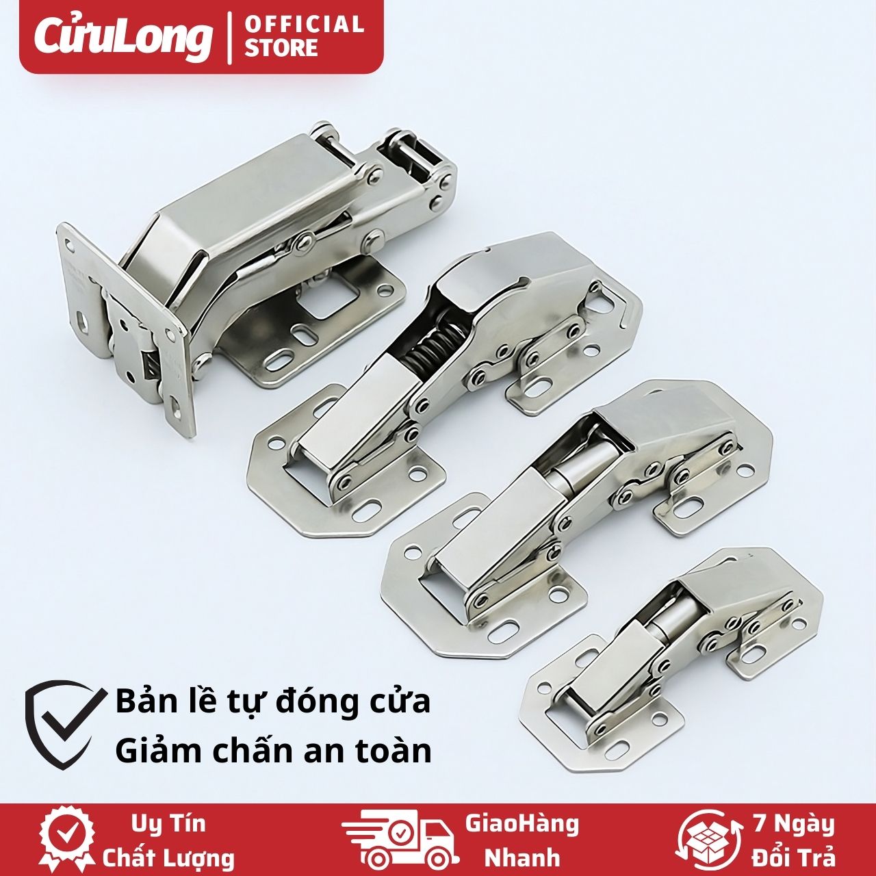 Bản Lề Tự Động Đóng Cửa 90 độ inox bản lề ếch tự gập giảm chấn khoá an toàn