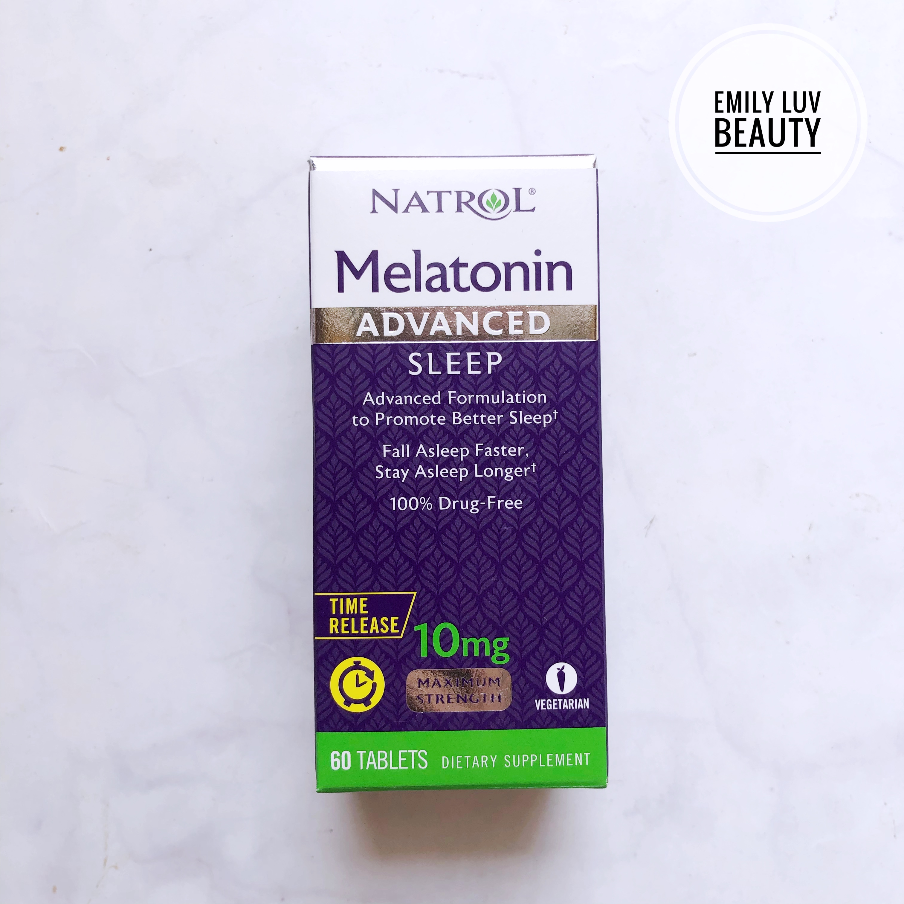 Viên uống hỗ trợ giấc ngủ Natrol Melatonin 10mg 75 viên