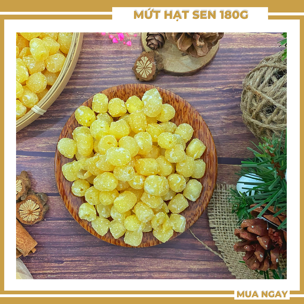 Mứt hạt sen ít đường loại 1 Senfarm bịch 180g