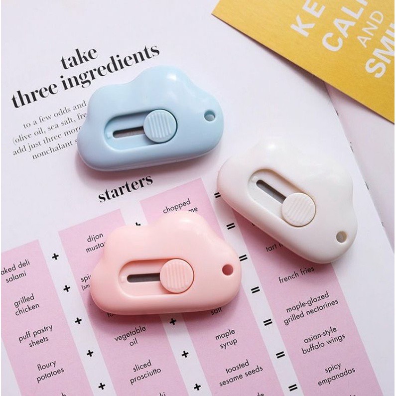 Dao rọc giấy mini hình mây dao cắt mở gói hàng văn phòng xinh xắn Rọc giấy mini hình cute -Dao Rọc Giấy Hình Đám Mây Dễ Thương - Có Thể Làm Móc Khóa - Dao rọc cắt giấy mini hình đám mây, Dao dọc gọt giấy cute làm móc khóa nhiều màu