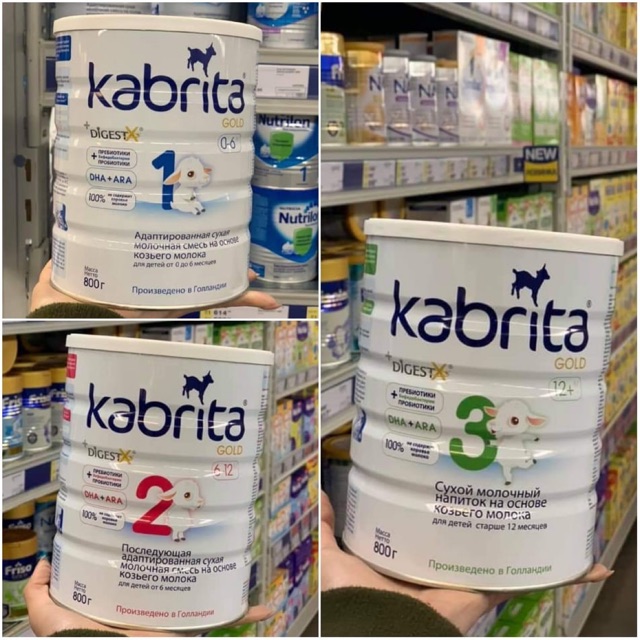 Sữa dê kabrita gold 800g nga - hàng air