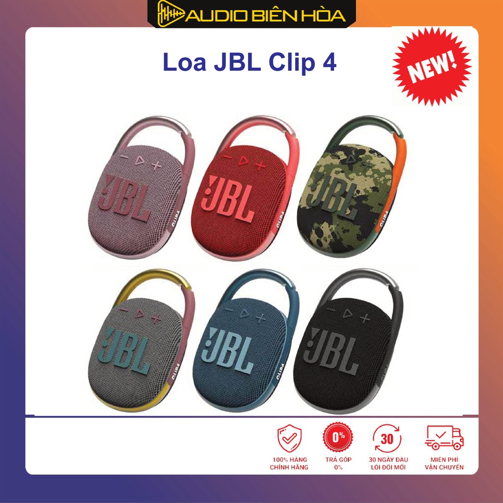 [ XẢ KHO BÁN LỖ ]  Loa JBL CLIP 4 Loa Bluetooth JBL Giá rẻ, bảo hành 1 năm , mới nhất 2021 âm thanh sống động trong tầm tay, kháng nước. Lỗi 1 đổi  1 trên toàn quốc .