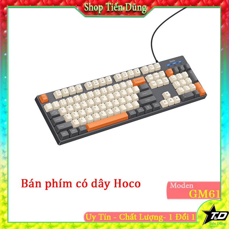Bàn phím Hoco GM61 Murphy là dòng bàn phím máy tính có dây phổ thông, hướng tới người dùng văn phòng và game thủ phổ thô