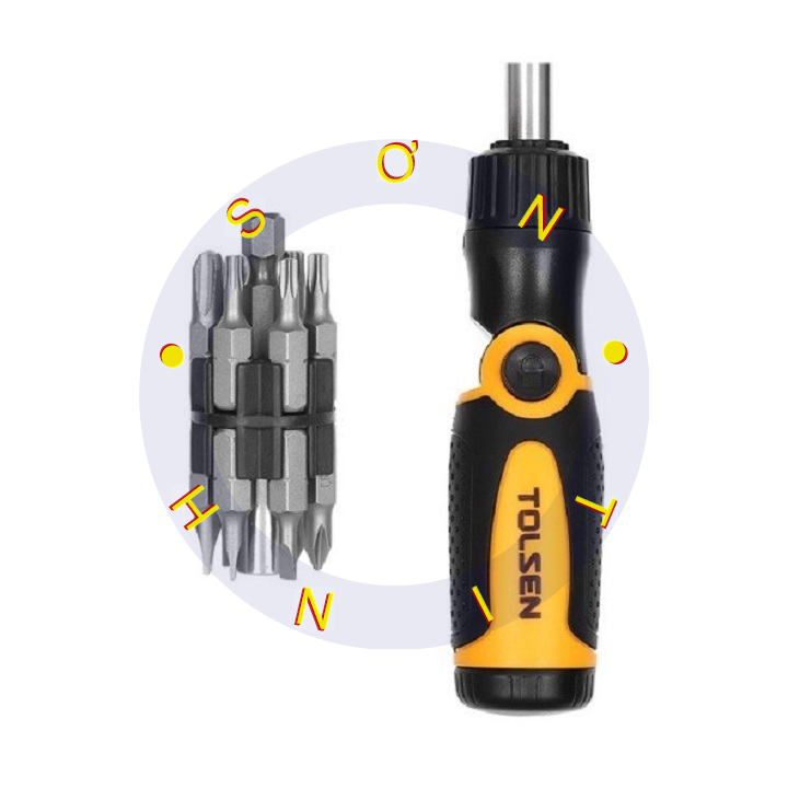 Bộ đầu vít tự động đa năng ratchet screwdriver tolsen 20040