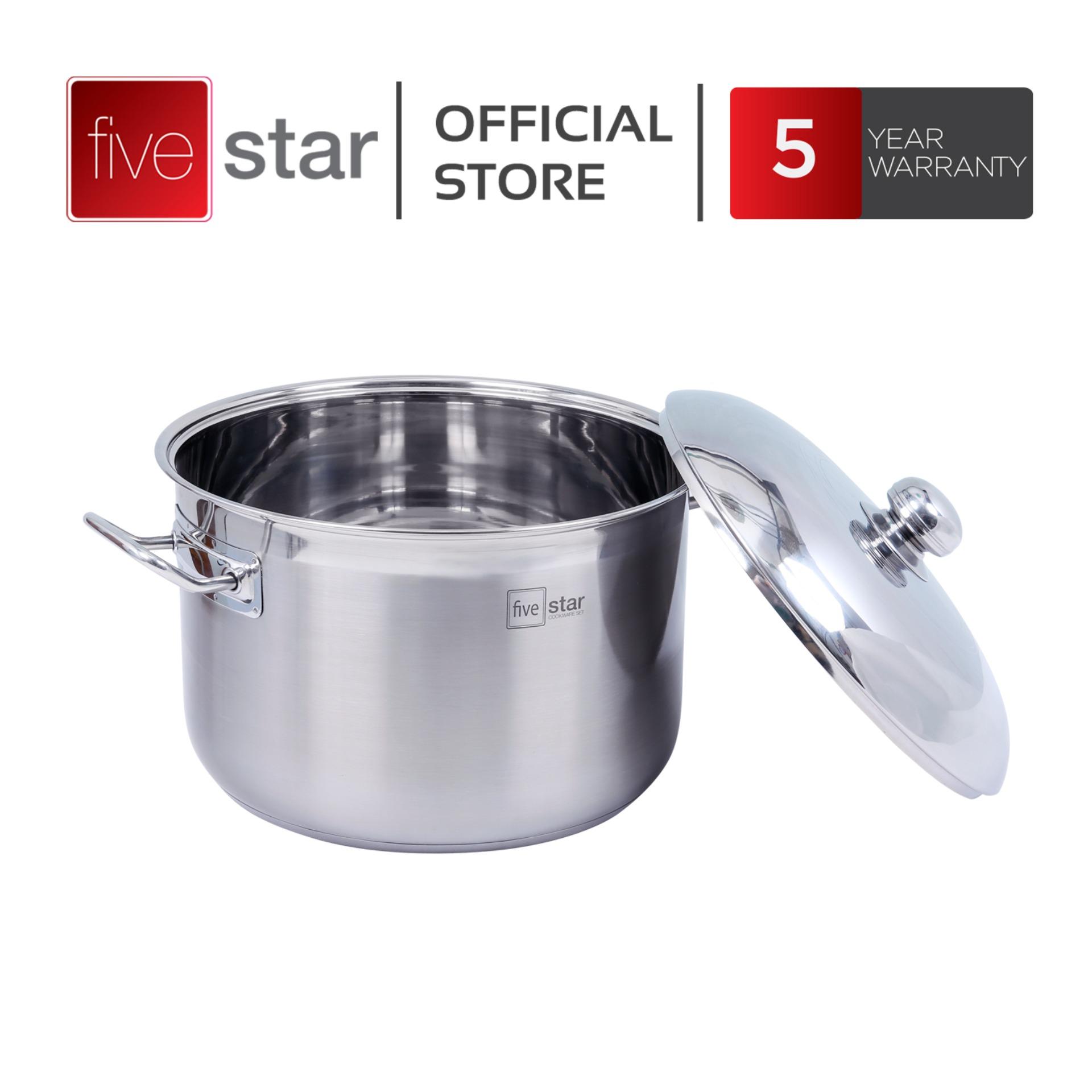 Nồi luộc gà cao cấp 3 đáy inox 430 FiveStar Standard 36cm tặng 1 vá canh