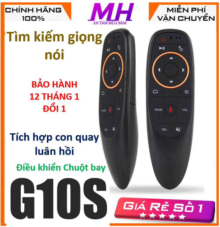 Chuột bay điều khiển giọng nói g10s cảm biến con quay / điều khiển từ xa cho android tv box