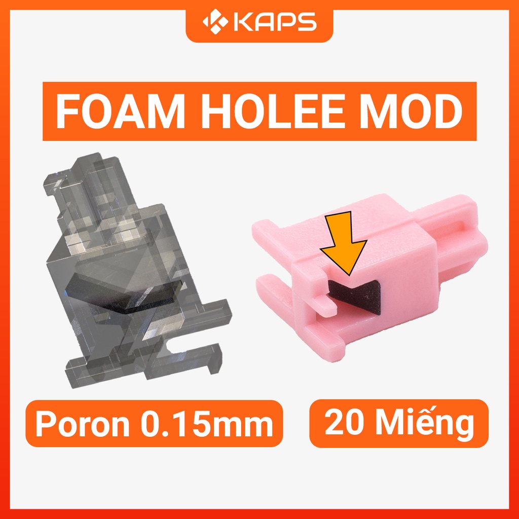 Foam holee mod - Foam Poron 0.15mm - Pack 20 miếng, Hỗ trợ mod stab, giúp âm hay hơn, giảm tiếng tick