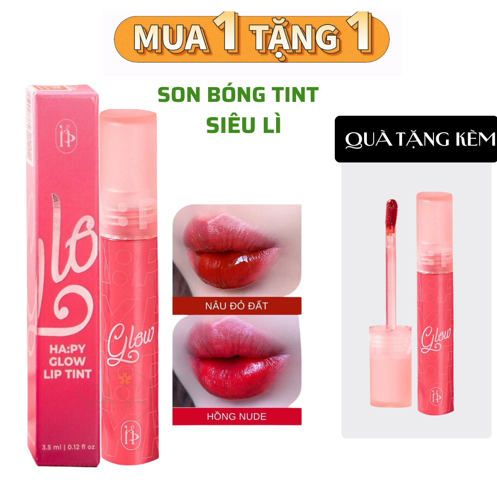 Son tint bóng siêu lì HAPY MINIGARDEN lên màu chuẩn bền màu lâu trôi không gây khô thâm môi lớp bóng cho đôi môi căng mọng quyến rũ kháng nước siêu lì LALASTORE