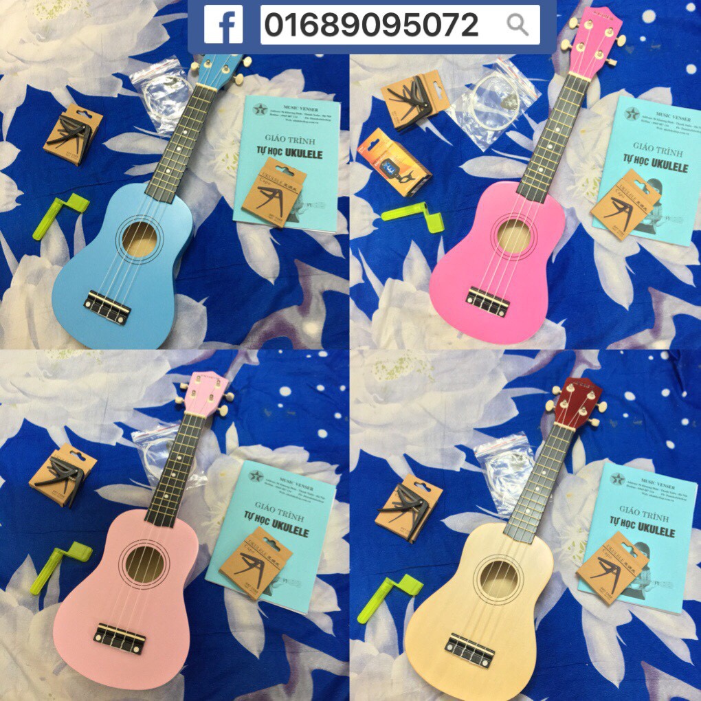 ĐÀN UKULELE SOPRANO FULL MÀU t500