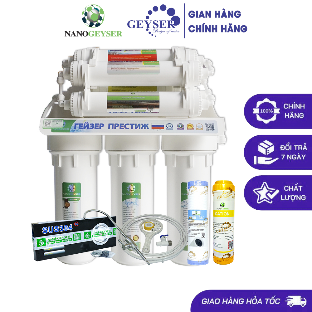 Máy lọc nước gia đình Nano Geyser Eco 8 Plus- Máy lọc nước Nano Geyser, Bảo hành 5 năm