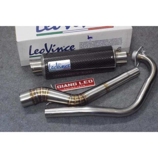 [HCM]Lon Pô Leovince Cacbon Hàng Nhập Khẩu Và Cổ Pô 2 Khúc Wrx Nhập Gắn Mọi Loại Xe  | Cổ Inox