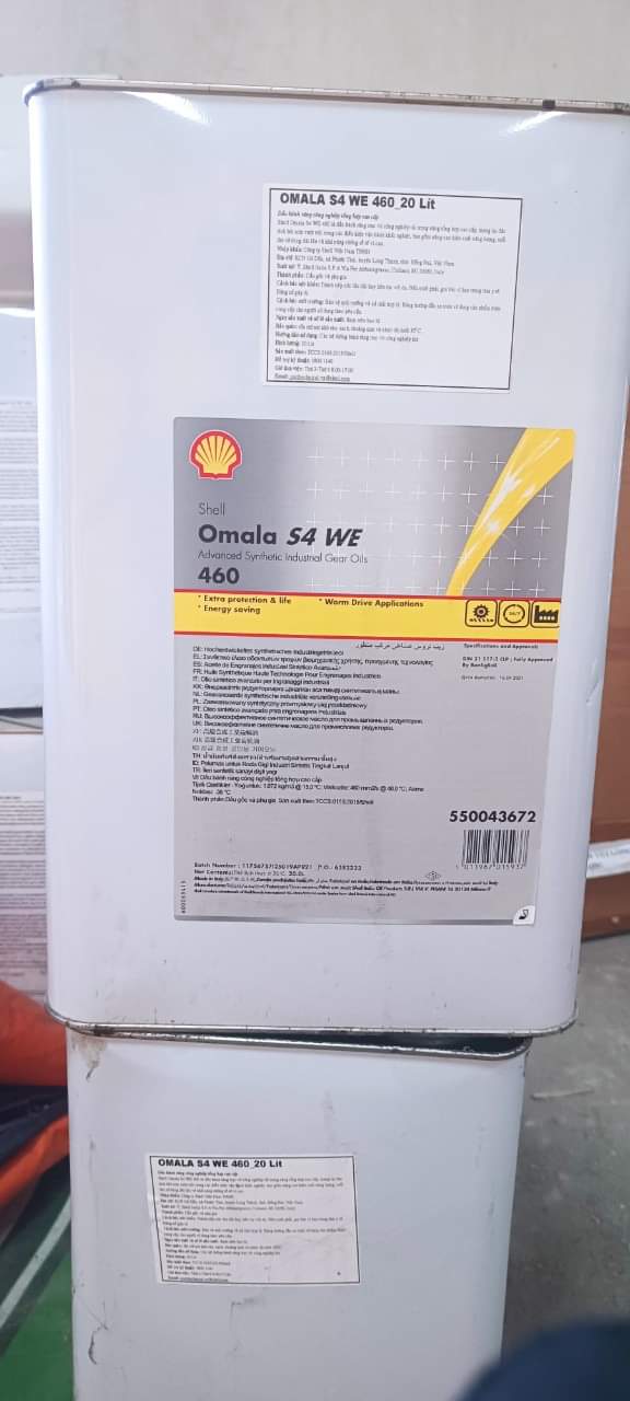 Dầu bánh răng tổng hợp Shell Omala S4 WE 460