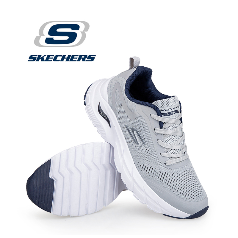 Skechers go walk arch fit-giày nam giày đi bộ giày nam giày thường ngày cho nam giày thể thao nam giày màu đen giày vải bố giày chạy bộ