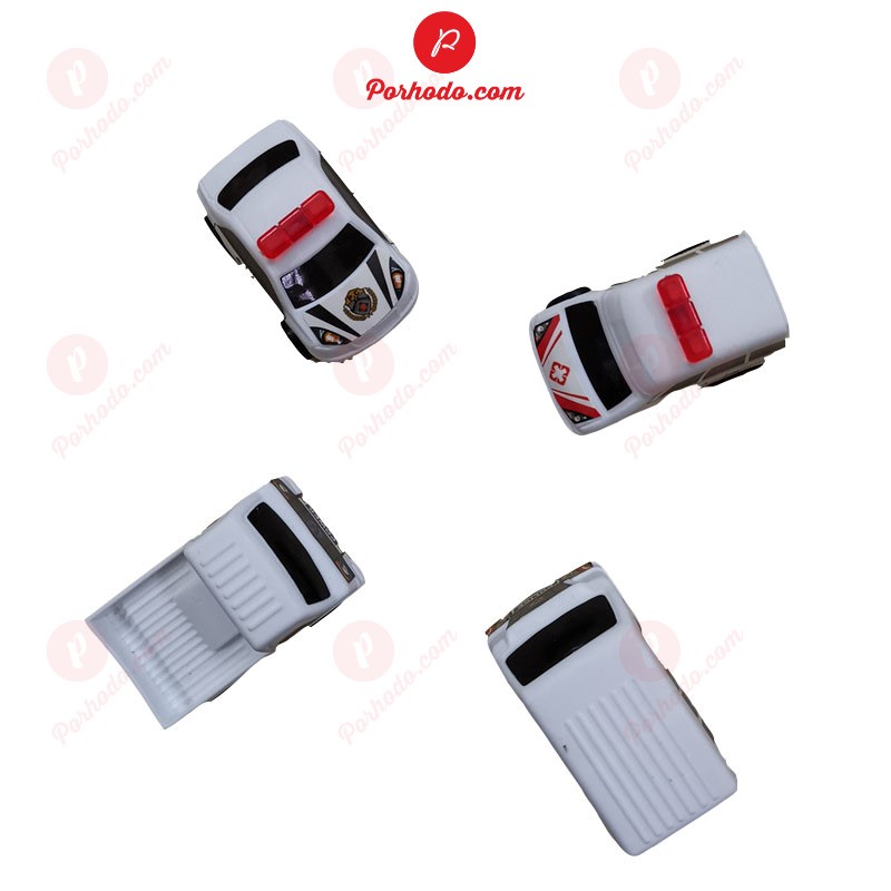 Bộ Ô Tô Đồ Chơi Set 4 Xe Cảnh Sát Màu Trắng Cho Bé Nhựa Abs An Toàn Kb216108, Xe Ô Tô Mini Đồ Chơi