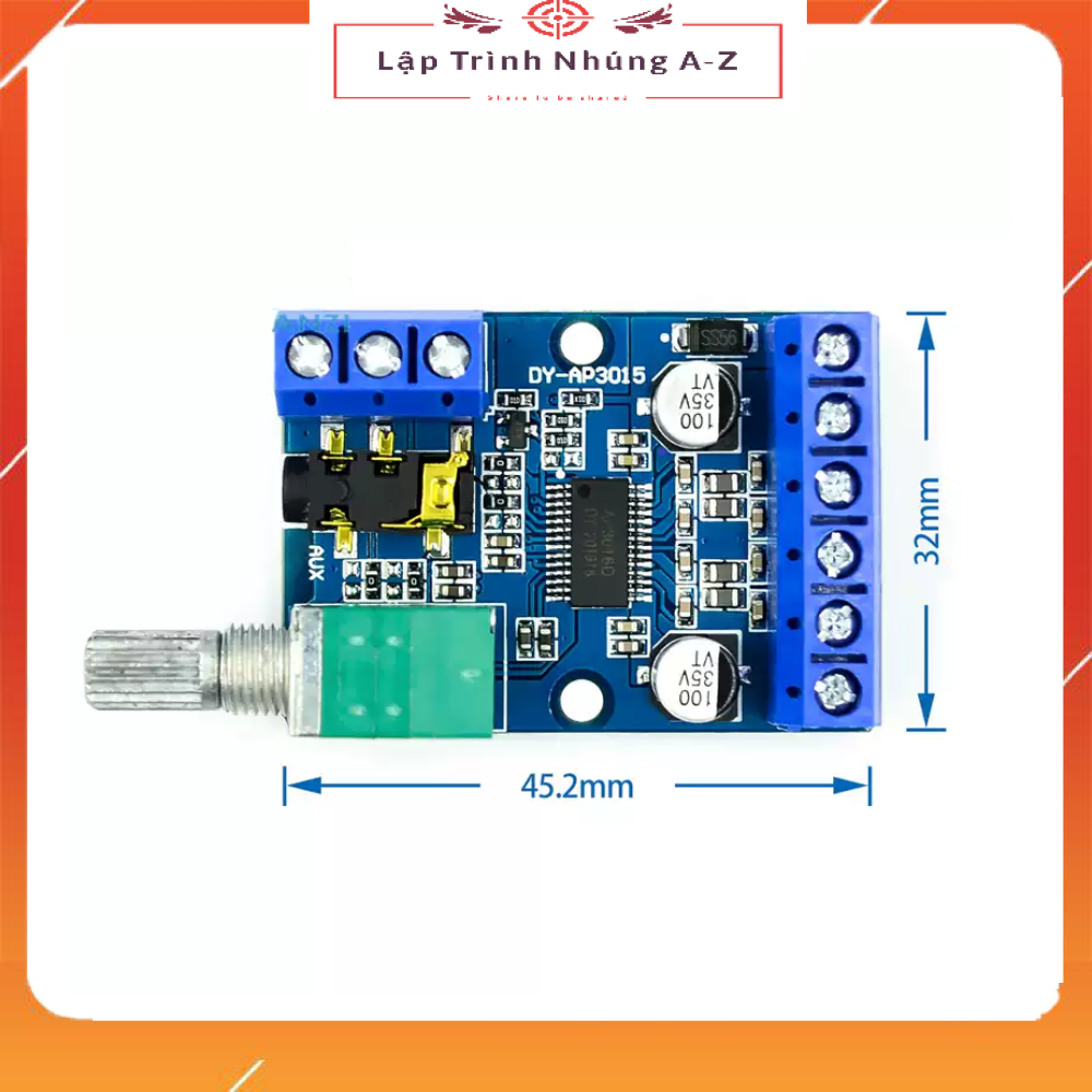 [Lập Trình Nhúng A-Z][G204] Mạch Khuếch Đại Âm Thanh 2x30W 12V 24V DY-AP3015