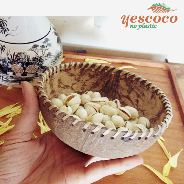 Bát gáo dừa đựng hạt dẻ| yescoco xưởng sx
