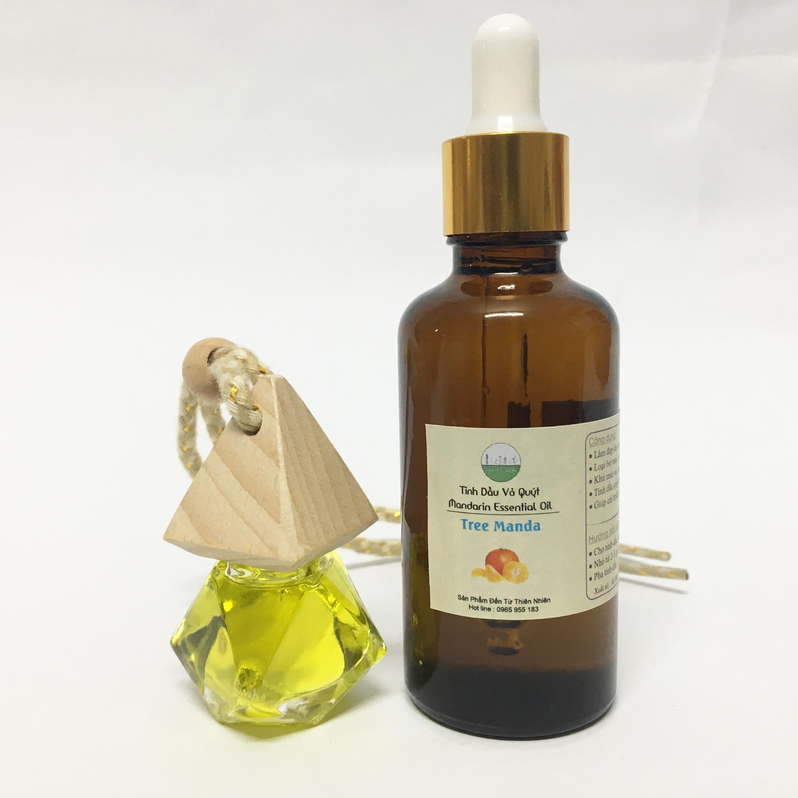 [HCM]Tinh Dầu Vỏ Quýt Nguyên Chất 50ml và chai khuếch tán 8ml (50+8ml) tuthiennhien