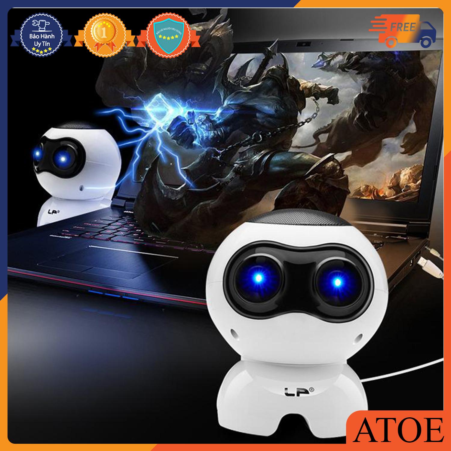 Loa nghe nhạc robot có dây kết nối điện thoại máy tính âm thanh sống động