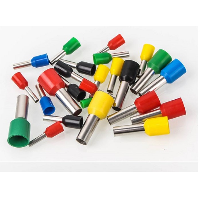 100 đầu cos pin rỗng e0.5-08 / e0.75-08 / e1.0-08 màu đỏ, vàng, xanh dương, xanh lá, đen