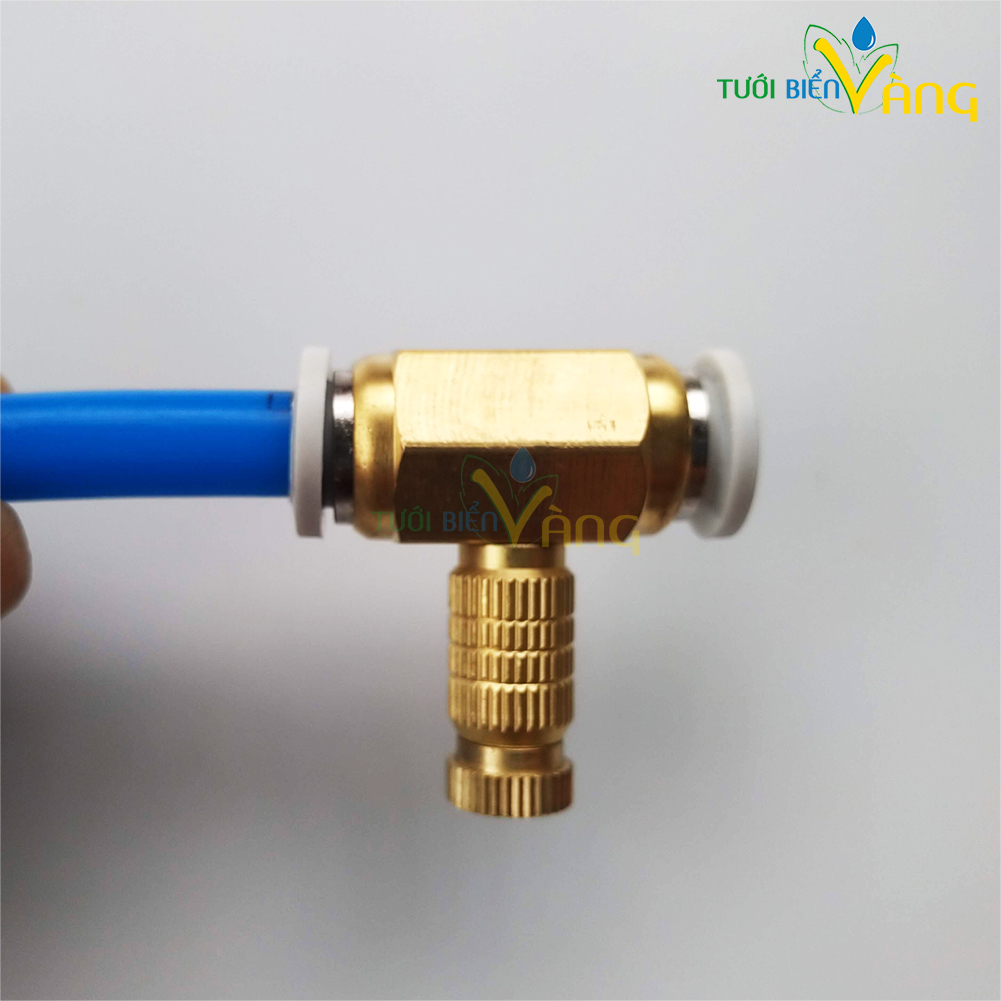 5 Béc phun sương làm mát bằng đồng số 2 chân nối tiếp ống 8mm tặng 1 bịt cuối 8mm