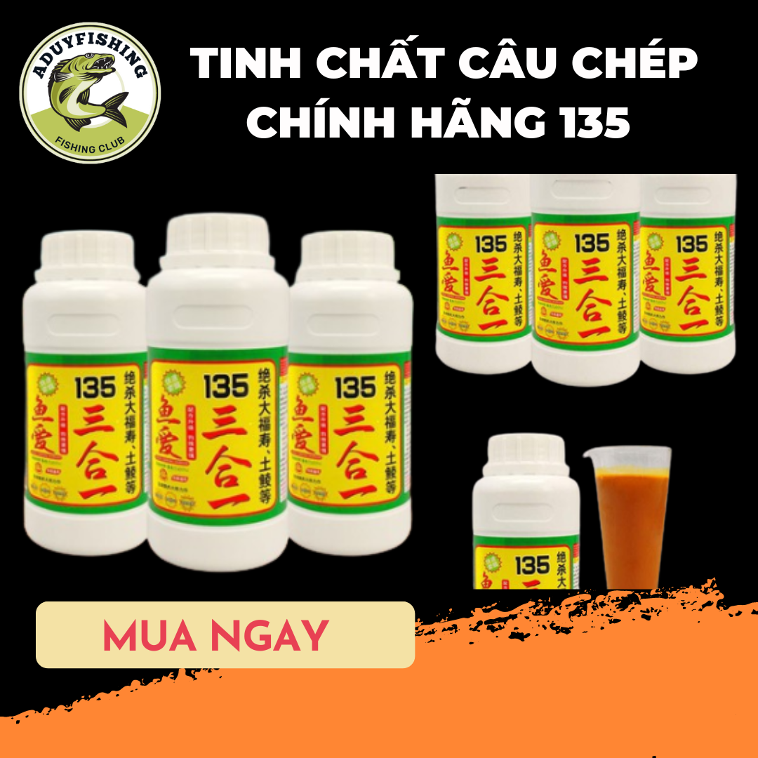 Tinh chất ,hương liệu 135 câu chép ,hương liệu chuyên câu cá chép 135-hàng chính hãng 300ml
