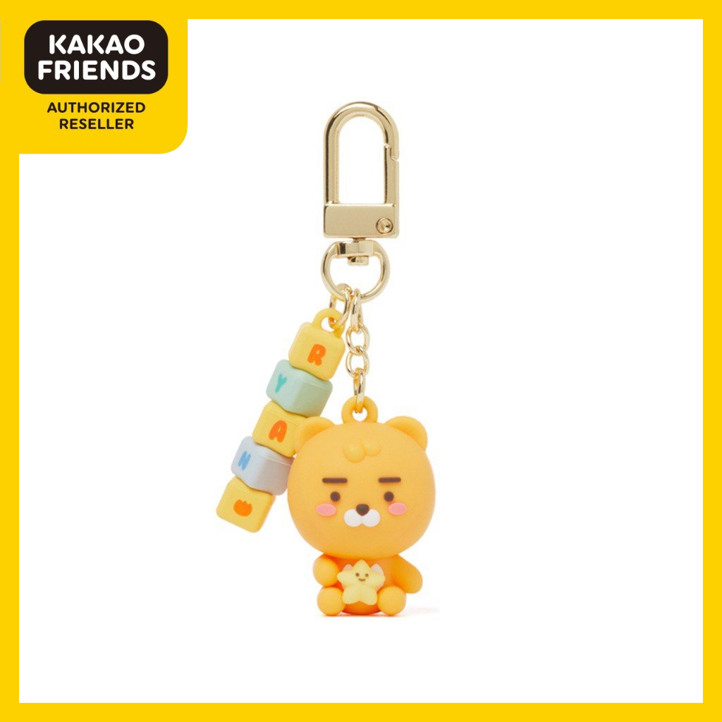Móc Treo Airpods Ryan F11289 - Kakao Friends - Móc khóa Cube Ryan dễ thương cute chính hãng
