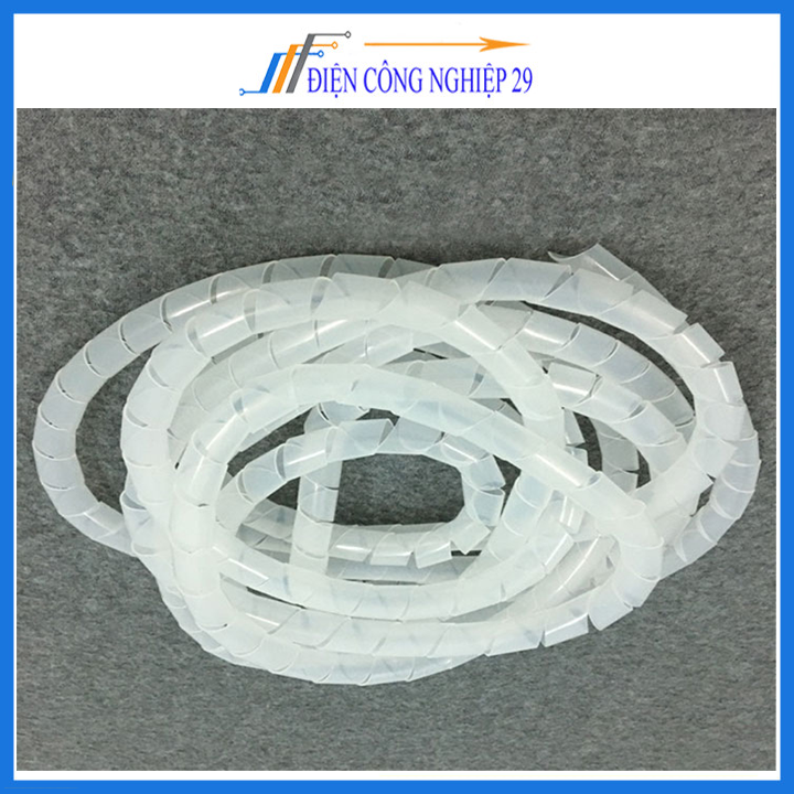 Dây xoắn nhựa, ruột gà đen - trắng bảo vệ dây điện phi 4/6/8/10/12mm
