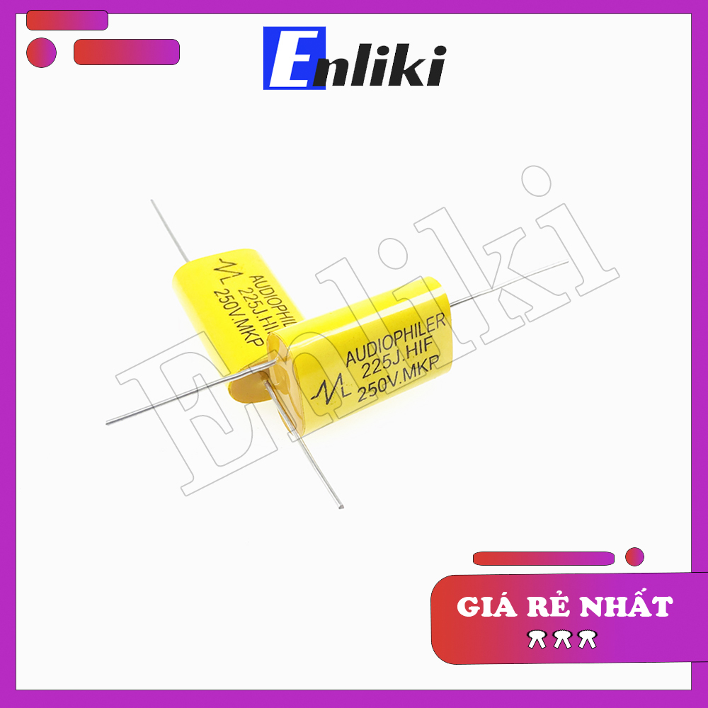2.2uf audiophiler 250v 225j màu vàng