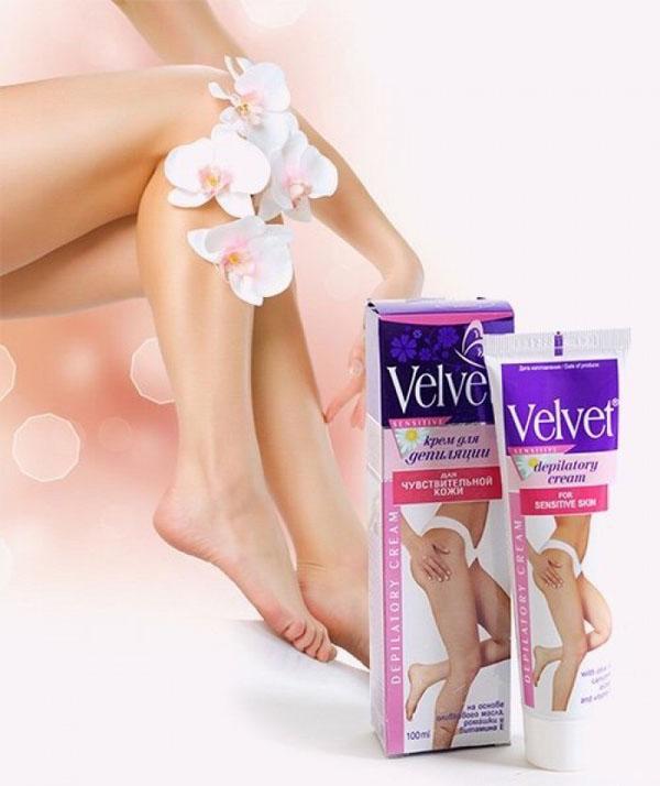 Kem tẩy lông velvet dầu oliu và hoa cúc