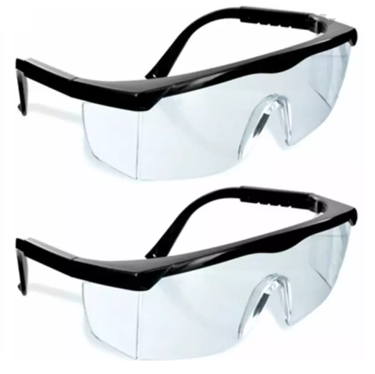 [HCM]Combo 2 Kính bảo hộ chuyên dụng cho y tế kỹ thuật phòng bệnh hô hấp hiệu quả.(Gọng đen tròng trắng)