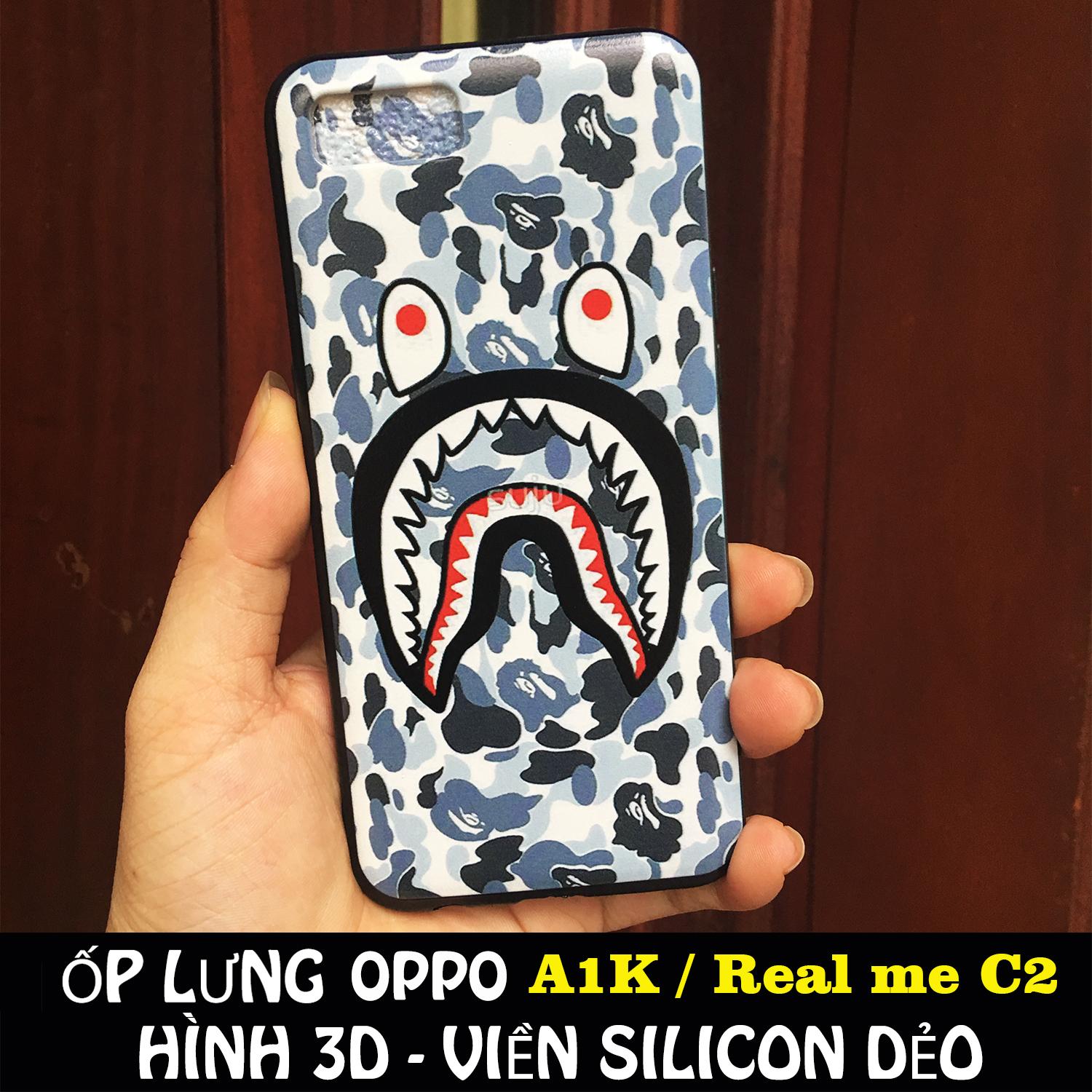 [12 MẪU] ỐP LƯNG HÌNH BAPE 3D OPPO A1K / REALME C2