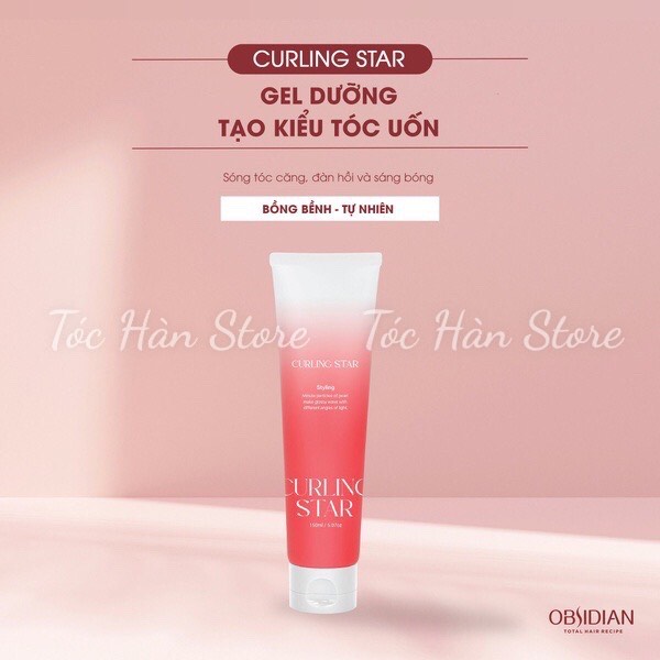 Gel giữ nếp tóc uốn, gel mềm vuốt tóc, giữ nếp tóc xoăn sóng lơi tự nhiên Obsidian Hàn Quốc