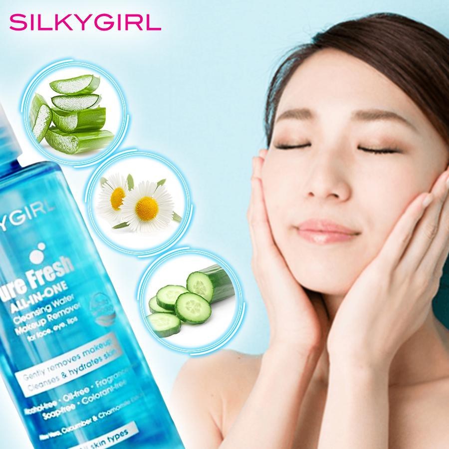 Nước tẩy trang silkygirl 150ml pure fresh cleansing water makeup remover