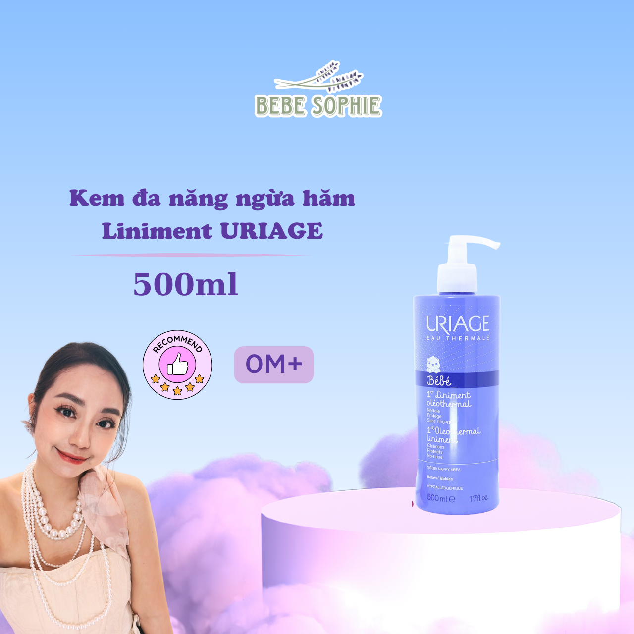 Chính hãng - Kem đa năng liniment ngừa hăm tã, làm sạch da Uriage - Nội địa Pháp cho bé từ sơ sinh