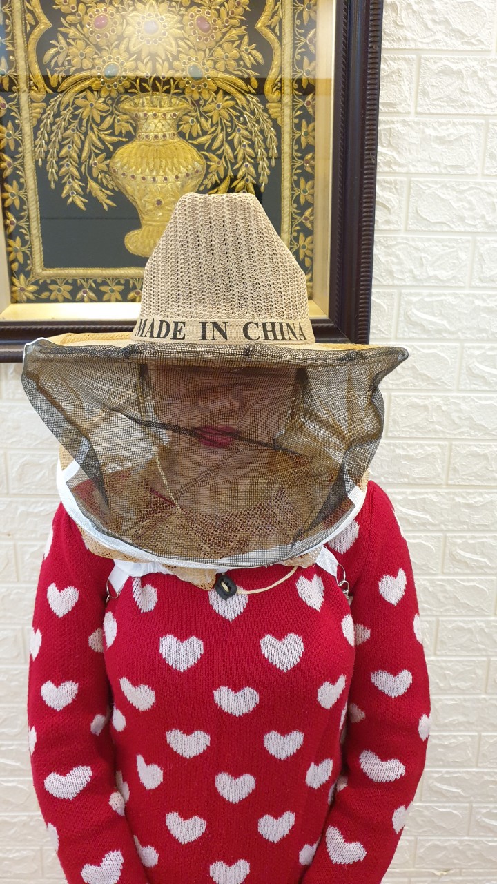 Mũ bắt ong Cao Bồi,mũ bảo hộ nuôi ong.