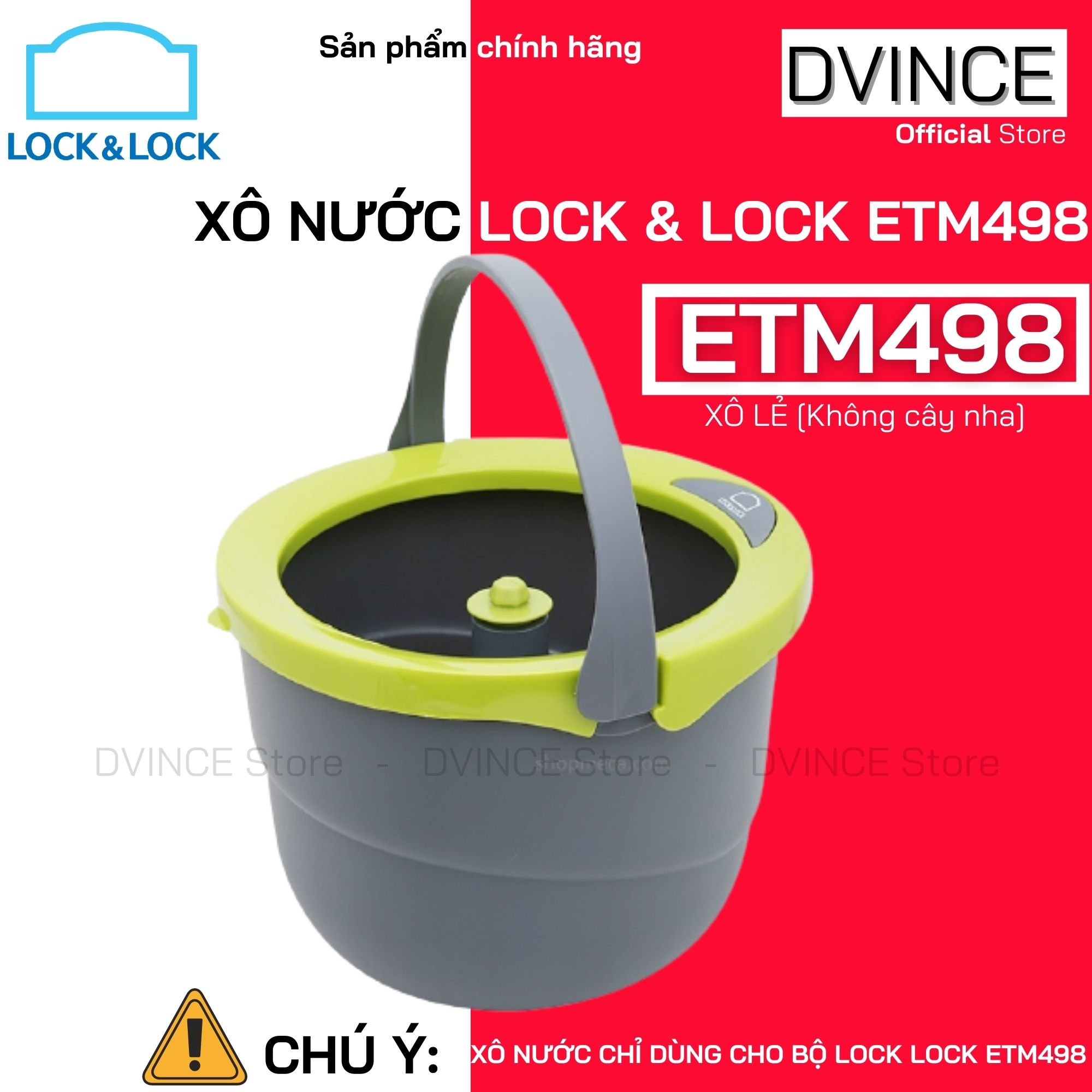 [PHỤ KIỆN ETM498] XÔ DỰNG NƯỚC dự phòng LOCK & LOCK ETM498 (Ghi chú: Không dùng được cho cây lau khác hãng khác model)
